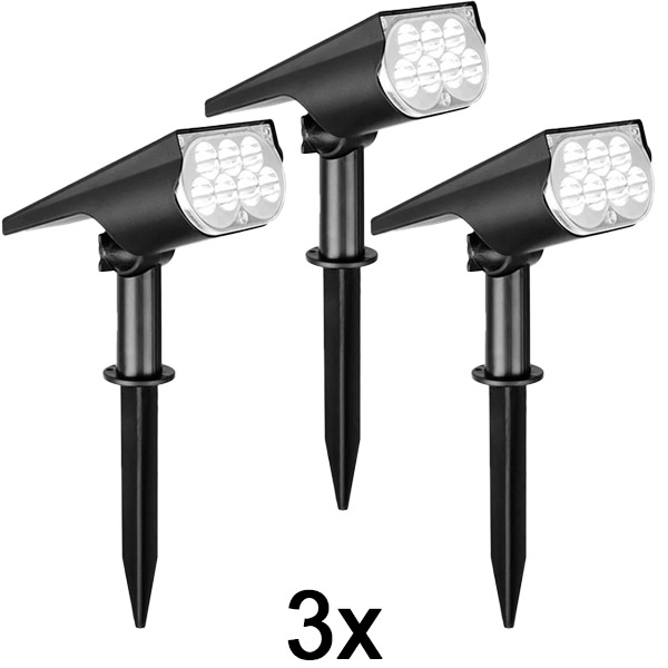 3x Outdoor-Solarstrahler | SPOTIKE