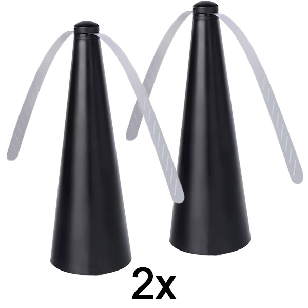 2x Fliegenabwehr-Ventilator – keine Chemikalien, keine Sprays, hält Fliegen von Lebensmitteln und Tischen fern | FLYBEGONE