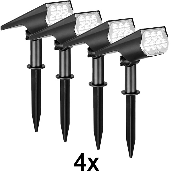 4x Outdoor-Solarstrahler | SPOTIKE