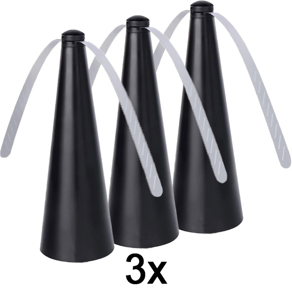 3x Fliegenabwehr-Ventilator – keine Chemikalien, keine Sprays, hält Fliegen von Lebensmitteln und Tischen fern | FLYBEGONE